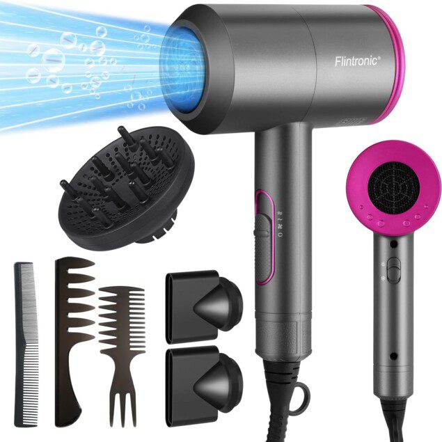 Sèche-cheveux ionique 2000W : un allié parfait pour la réparation des cheveux en voyage et en salon