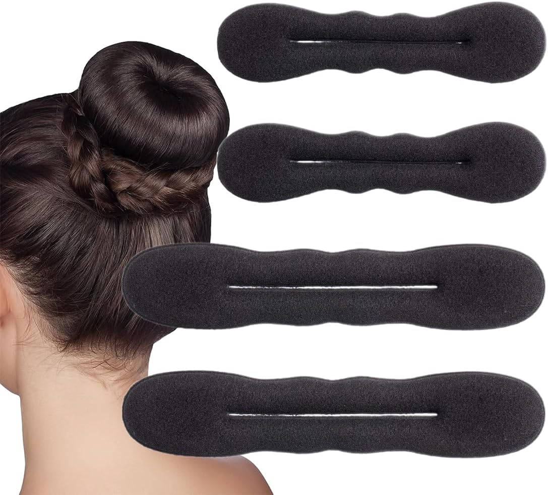 Chignon magique : 4 pièces pour une coiffure élégante et facile à réaliser  Découvrez notre set de chignon magique, idéal pour les femmes souhaitant créer des coiffures élégantes en un rien de temps. Avec 2 petits et 2 grands accessoires, transformez vos cheveux en un donut bun parfait, pour des occasions spéciales ou un look quotidien chic !