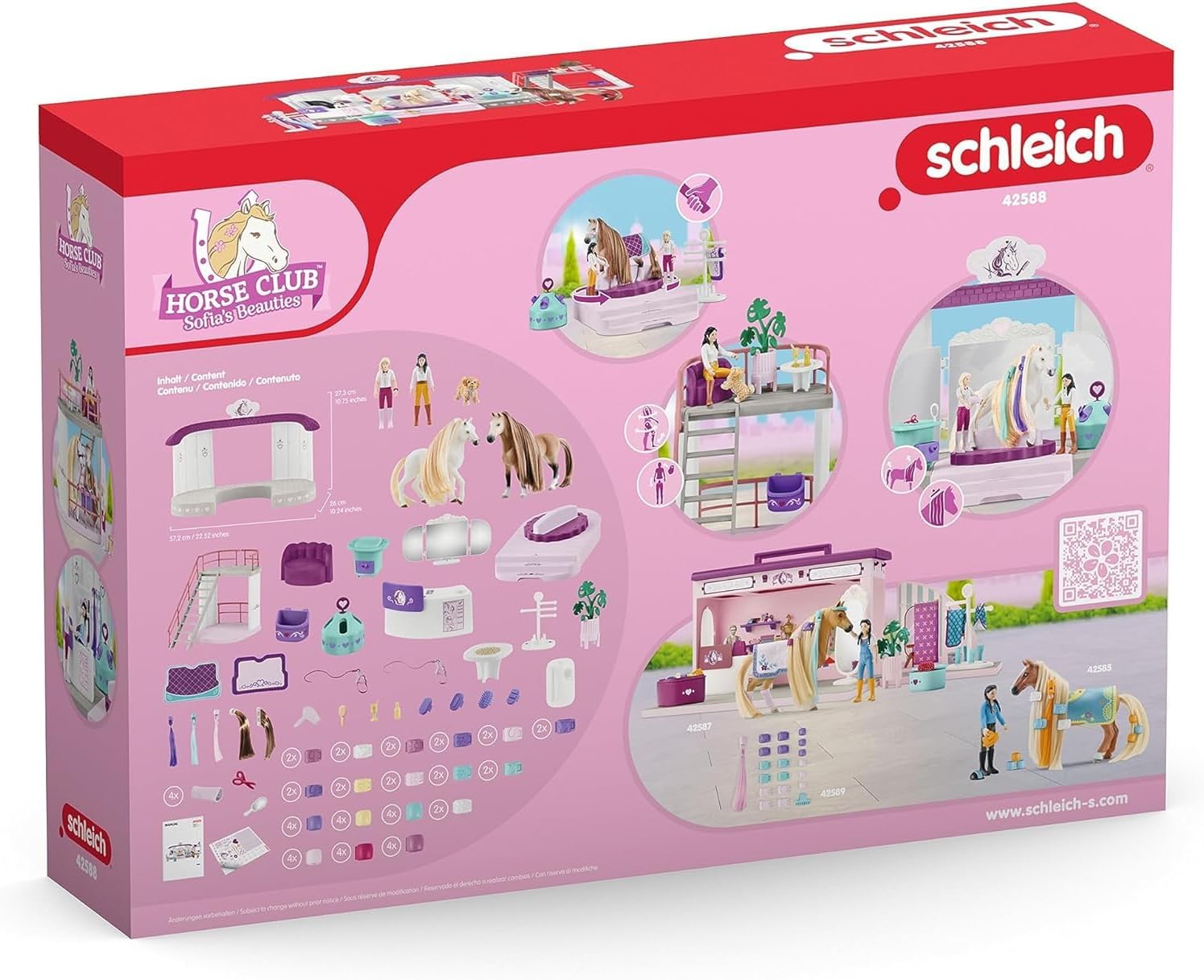 Écurie malette de coiffage avec accessoires de pansage : set de 99 pièces pour enfants de 4 ans et plus, pour des heures de jeu créatif avec des figurines chevaux – Image 10