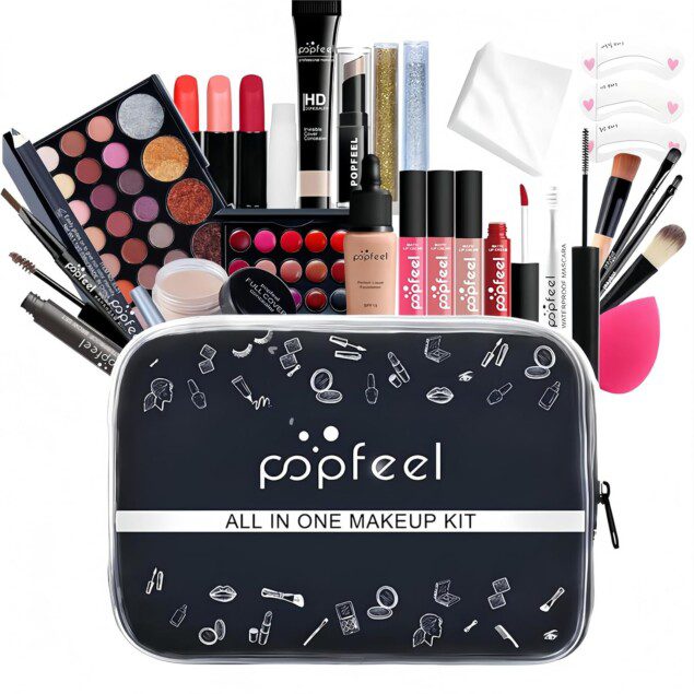 Ensemble cadeau de maquillage tout en un : 30 pièces pour un look parfait et glamour chez les femmes et les filles
