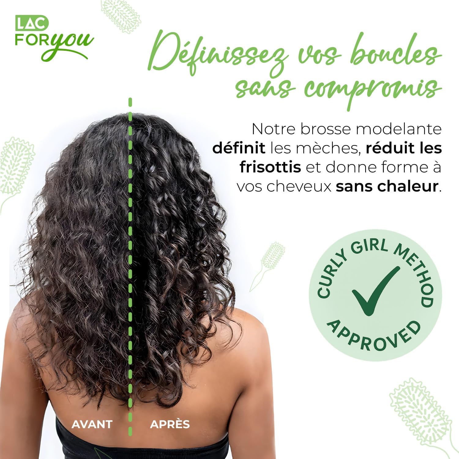 Brosse cheveux bouclés rib : définition parfaite pour boucles rebondies et anti-frizz Pour les cheveux bouclés, une expérience douce et agréable avec sa poignée soft-grip – Image 4