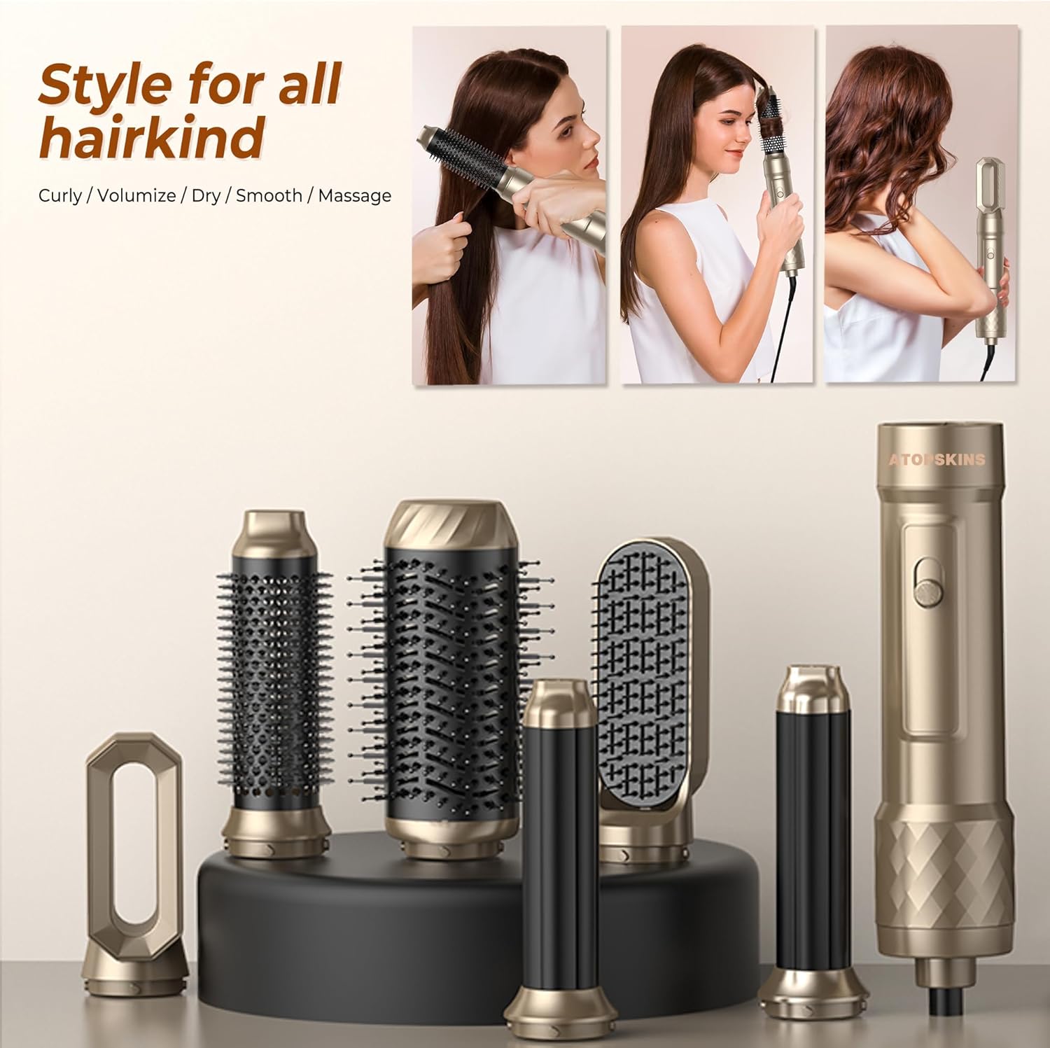 Air Styler 6 en 1 : le sèche-cheveux et fer à boucler multifonctionnel pour femmes, pour un coiffage parfait et rapide à domicile – Image 2