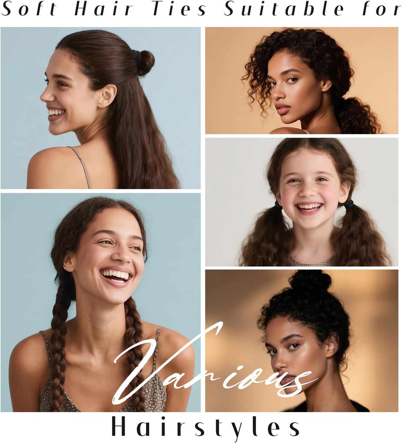 Élastiques à cheveux : 50 chouchous noirs pour femmes et hommes, l’attache idéale pour une queue de cheval élégante – Image 4