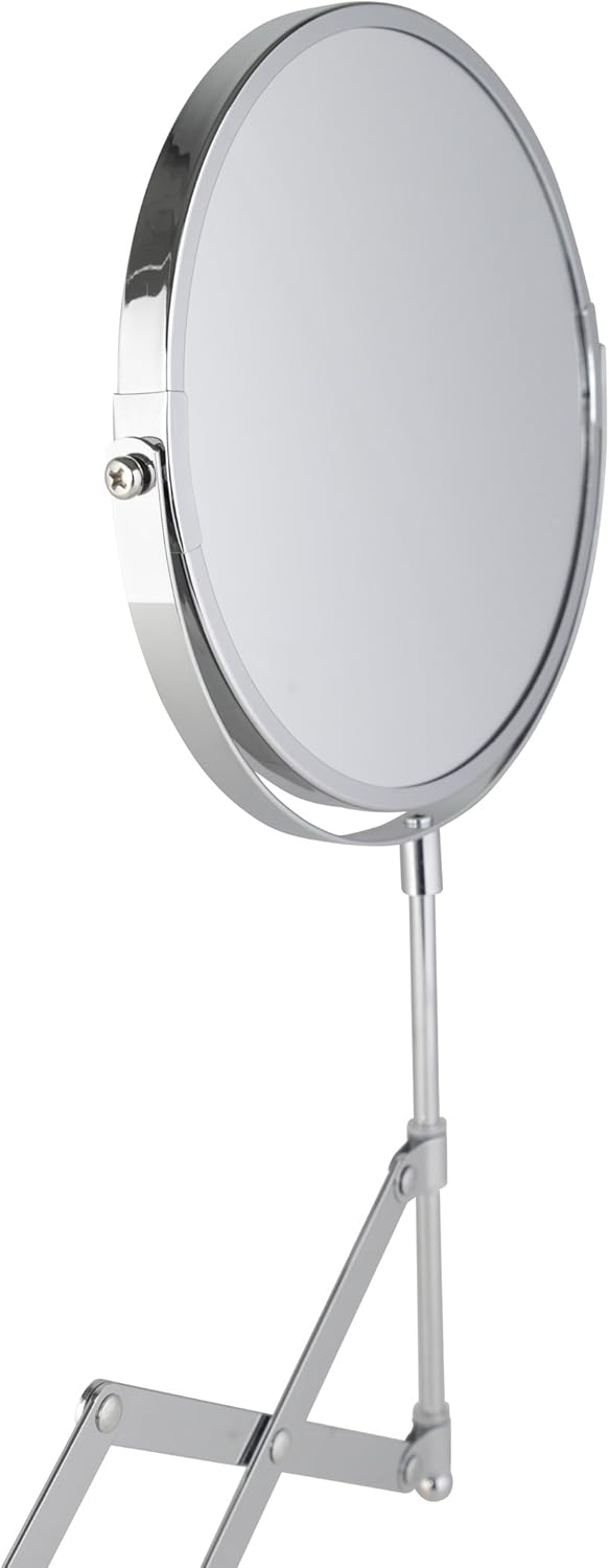 Miroir mural grossissant pour un maquillage parfait : découvrez le modèle rond chromé de 17 cm – Image 6