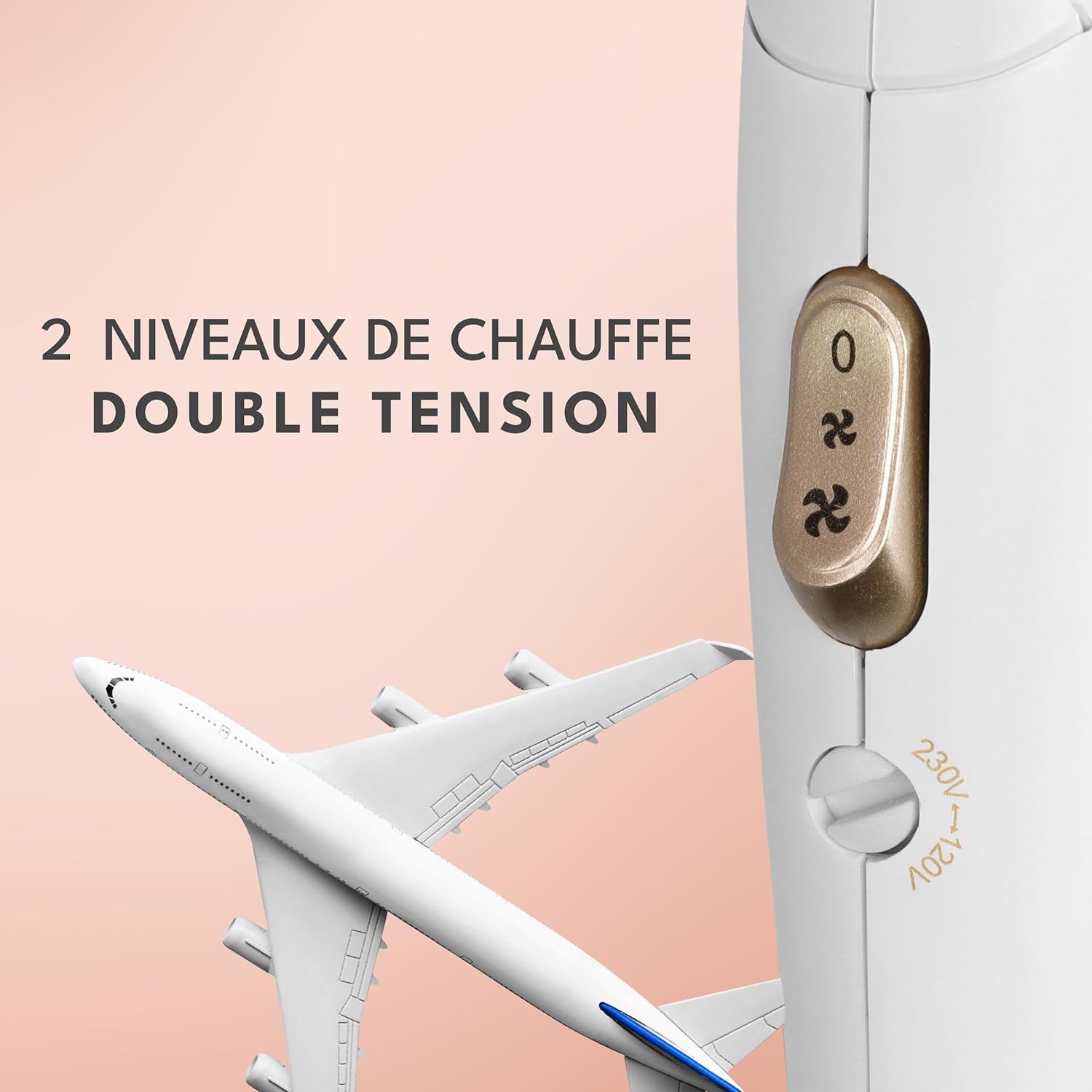 Sèche-cheveux voyage pliable : le compagnon idéal pour les globe-trotteuses Optimisez votre coiffure où que vous soyez avec ce mini sèche-cheveux léger de 1000W, doté d’une double tension et d’un sac de voyage pratique, incluant une buse de coiffage pour des résultats professionnels. – Image 3