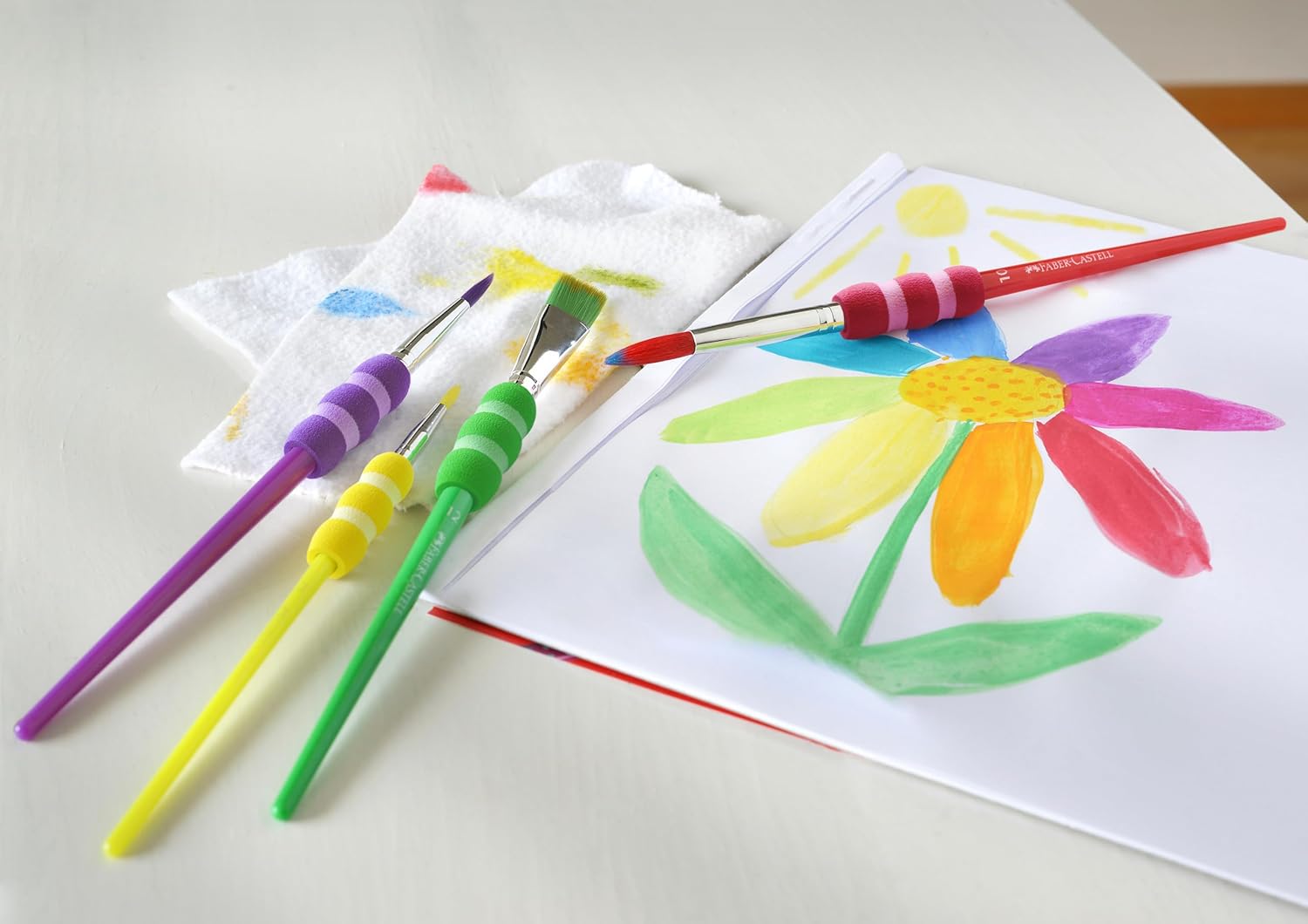 Pinceaux à manche souple pour artistes : maîtrisez la technique pastel avec ce set de 4 pièces – Image 3