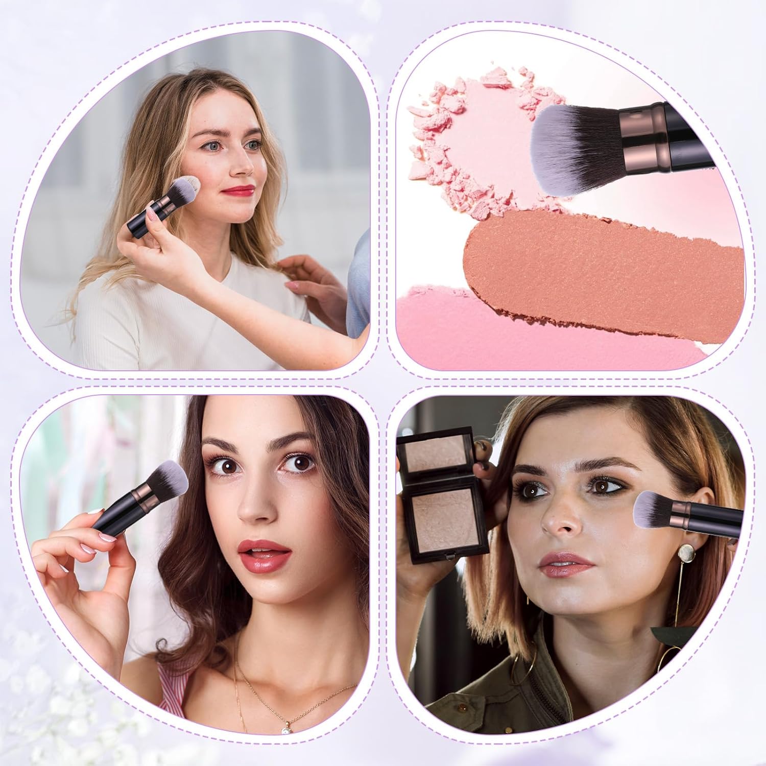 Pinceaux de maquillage rétractables Kabuki : lot de 2 pour les voyages, parfaits pour un teint impeccable – Image 7