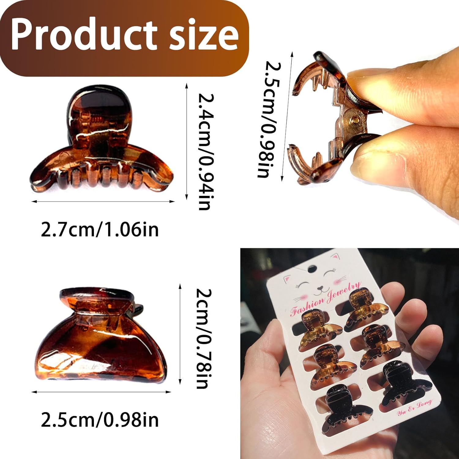 Pince cheveux femme : 12 mini pinces crabe colorées pour un coiffage élégant et pratique – Image 2