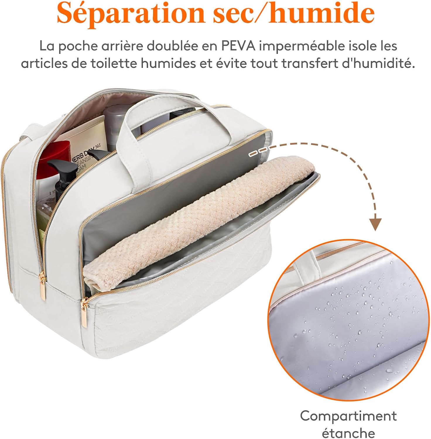 Trousse de toilette élégante pour les femmes : rangement pratique et esthétique lors de vos voyages – Image 5