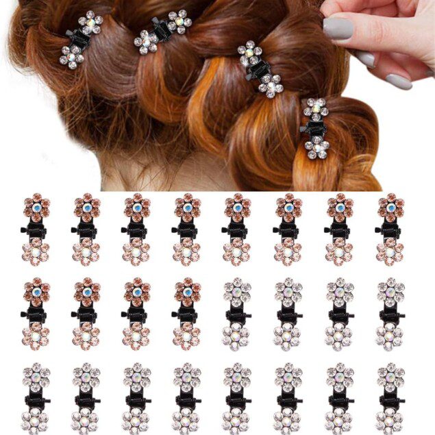 Pinces à cheveux strass : 24 pièces élégantes pour sublimer la coiffure des femmes et des filles