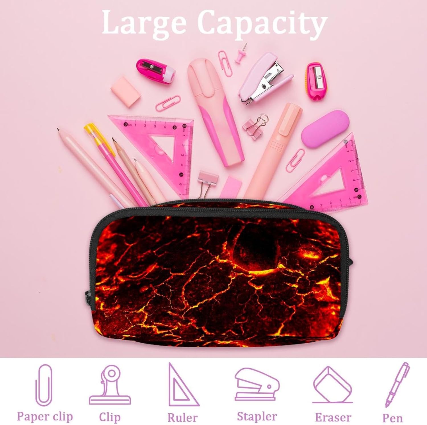 Trousse à crayons multicolore pour étudiants : grande capacité et style élégant – Image 4