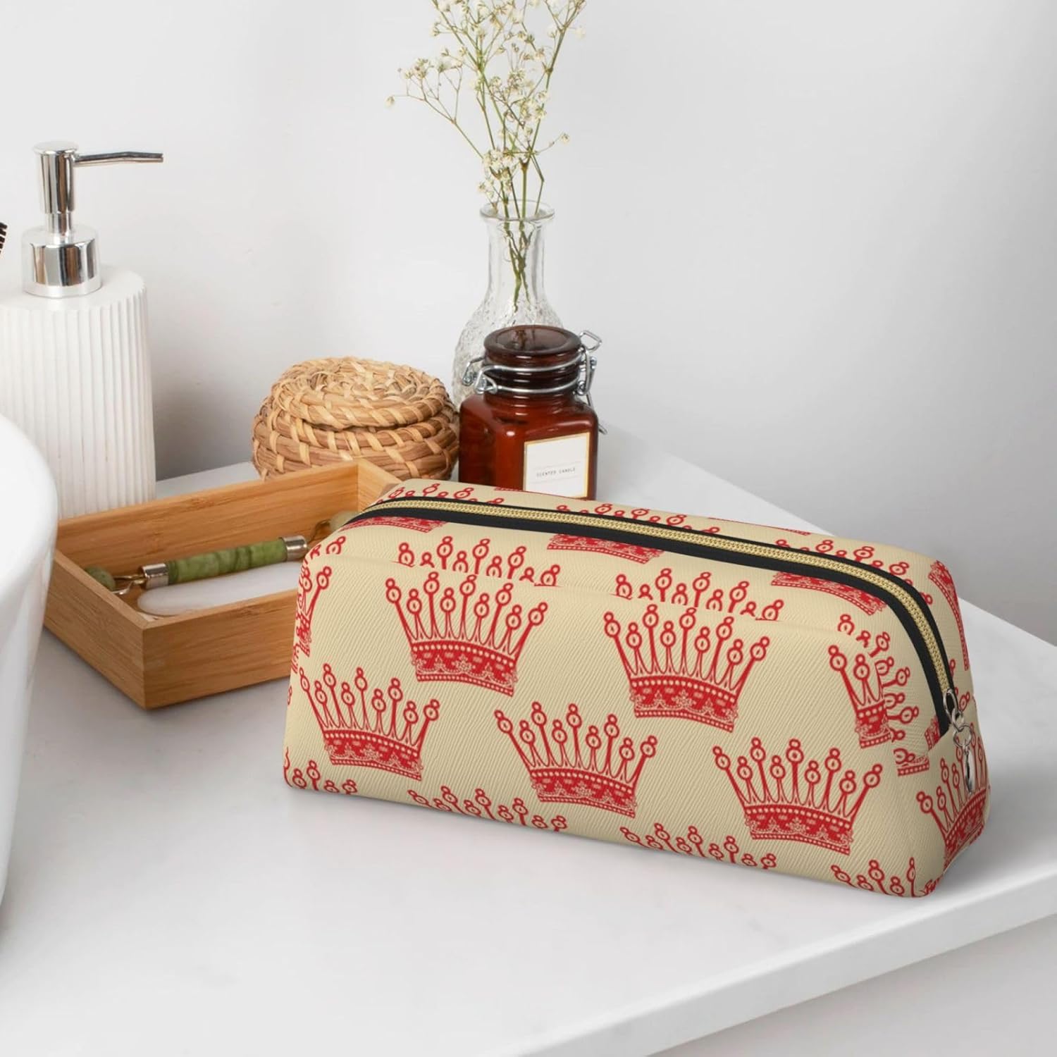 Grande trousse à crayons avec fermeture éclair : l'accessoire multifonction pour le travail et le maquillage – Image 5