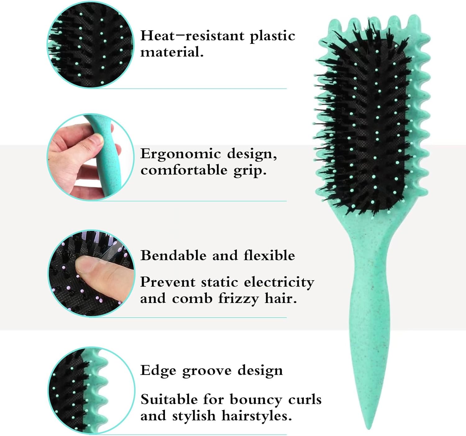 Brosse à cheveux bouclés : le choix idéal pour hommes et femmes pour démêler, façonner et définir vos boucles avec élégance – Image 5