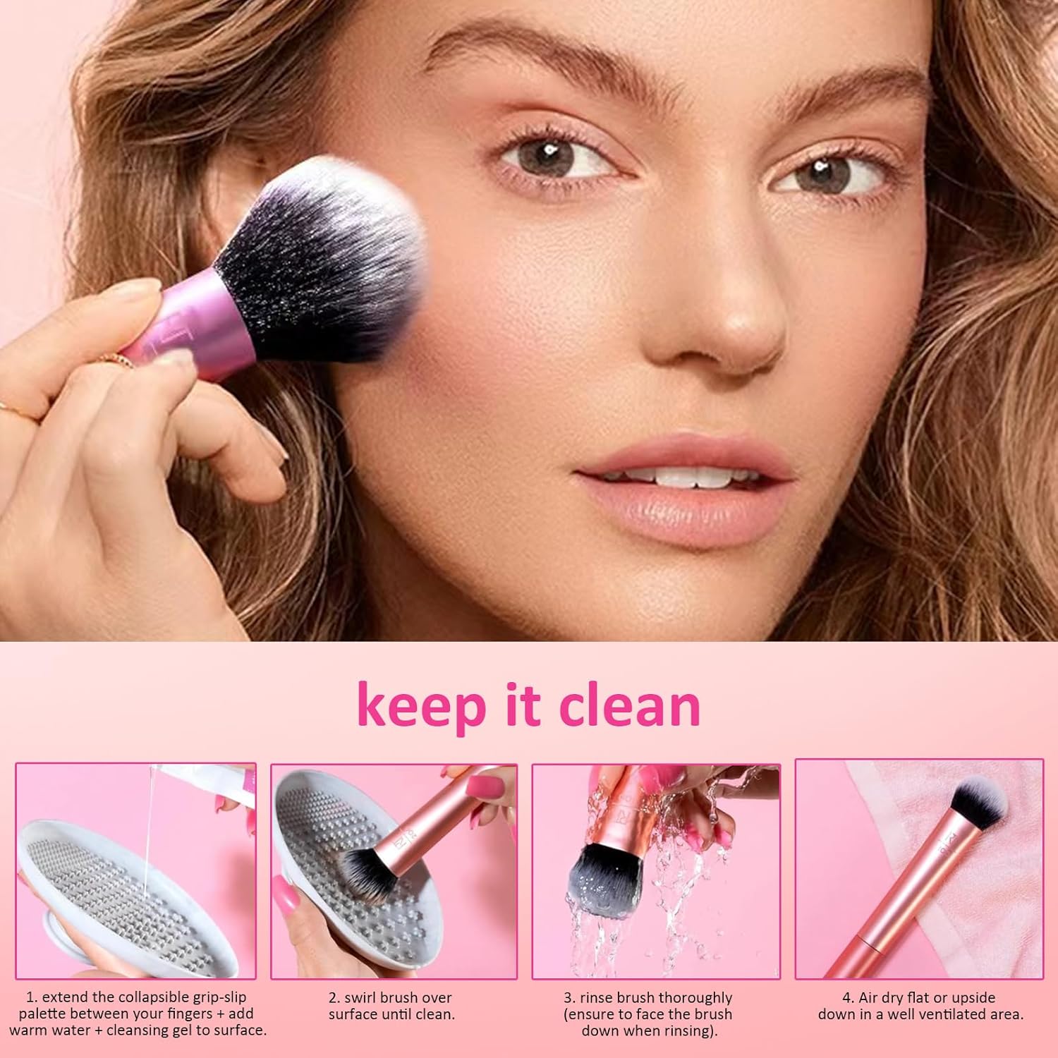Pinceau maquillage professionnel : kit complet pour les passionnées de beauté Ensemble de pinceaux pour fard à paupières, blush et plus, avec sac de rangement élégant – Image 5