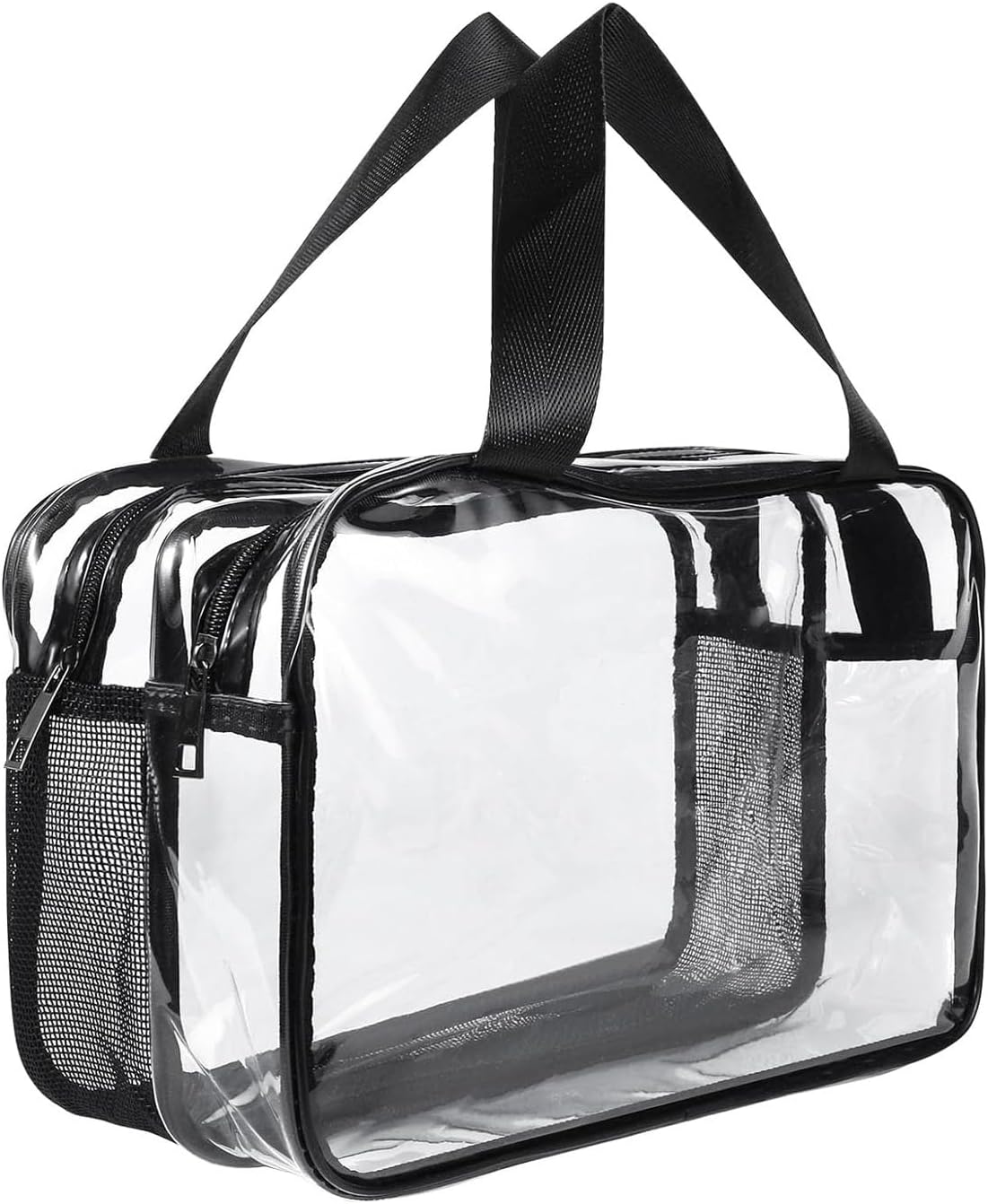 Grande trousse de toilette transparente en PVC épais pour voyageurs : élégance et praticité pour femmes, filles et hommes