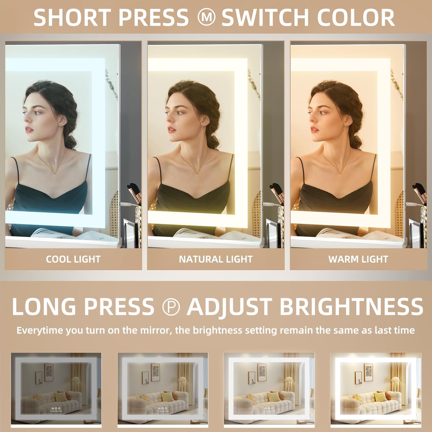 Miroir de maquillage avec éclairage LED : le compagnon idéal pour les coiffeuses exigeantes – Image 2