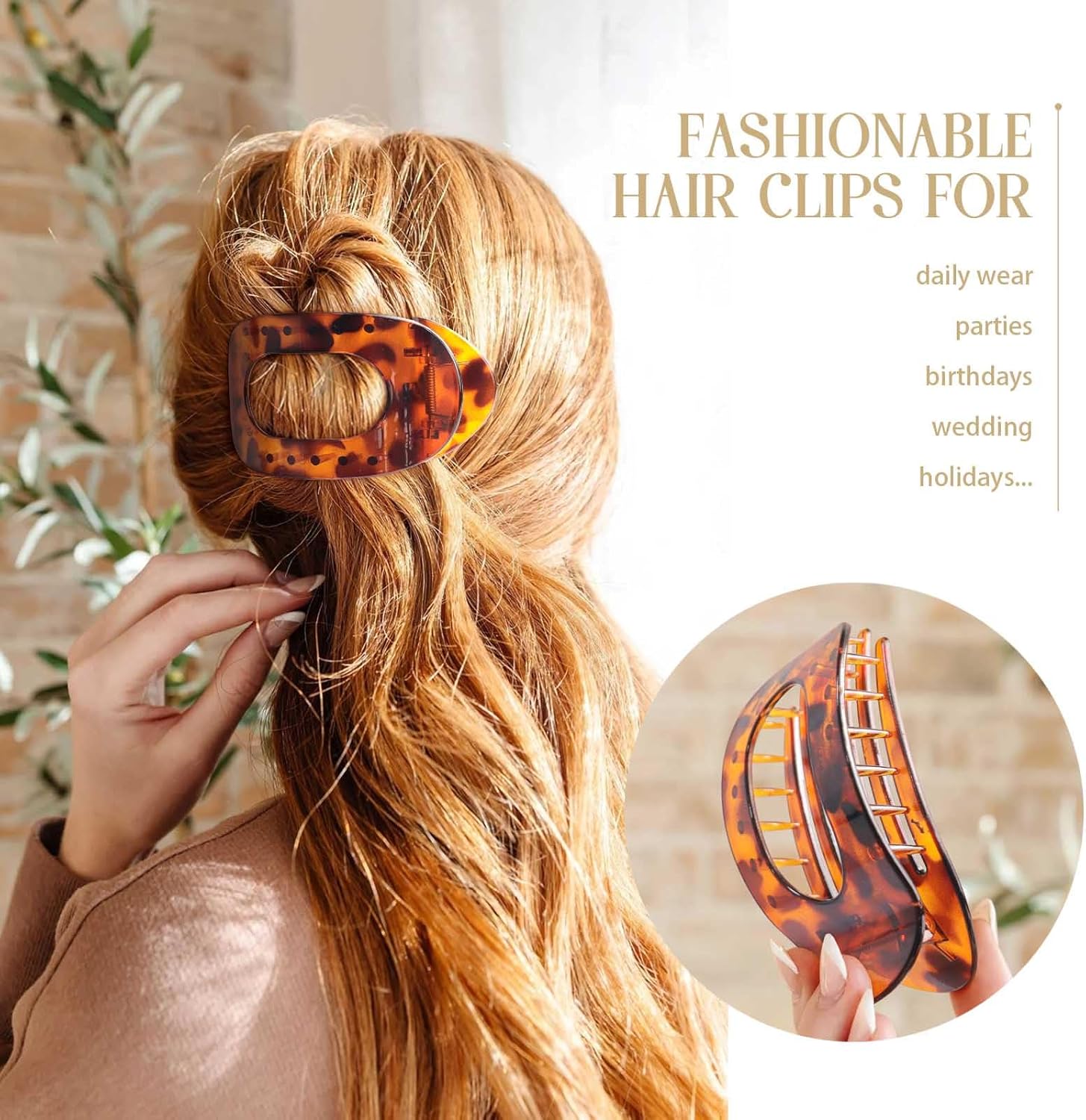 Pince à cheveux antidérapante pour femme : 3 pièces élégantes au motif léopard pour un maintien parfait – Image 4