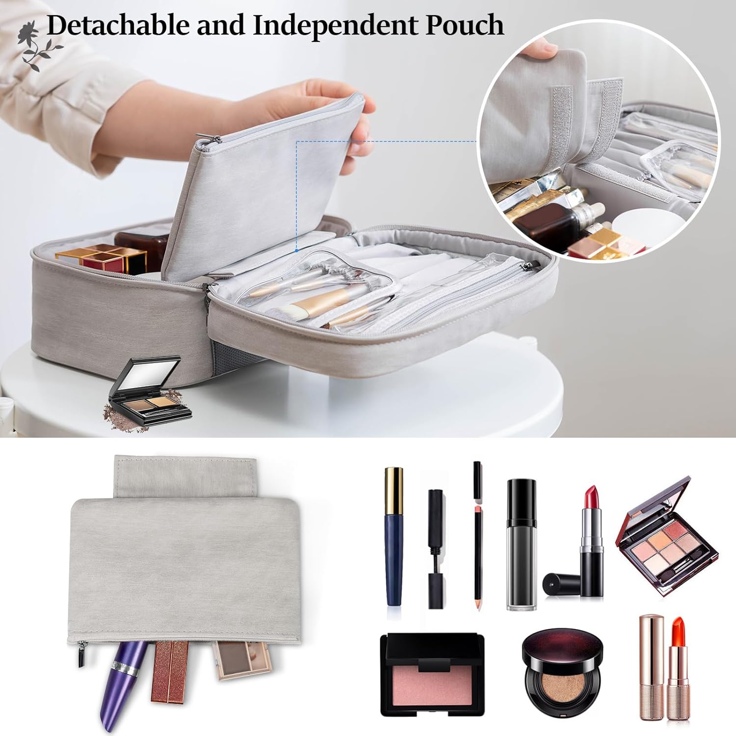 Trousse de toilette femme : élégance et grande capacité pour un voyage organisé – Image 4