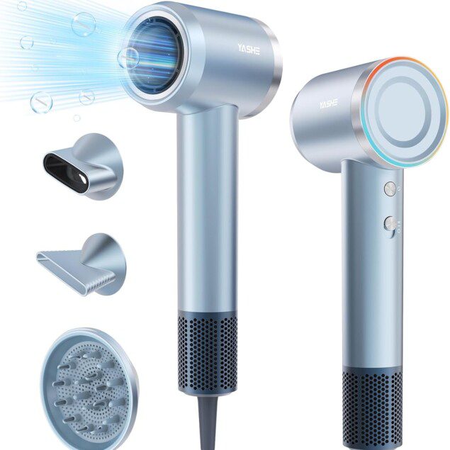 Sèche-cheveux ionique YASHE HD-896 : le choix idéal pour les professionnels
Séchage rapide et silencieux grâce à son moteur brushless de 110 000 tr/min
Transformez votre routine capillaire avec 1600W de puissance et des accessoires pratiques