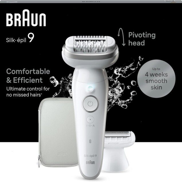 Épilateur Braun Silk-épil 9 : pour femmes en quête d'une peau douce longue durée, épilation facile et efficace