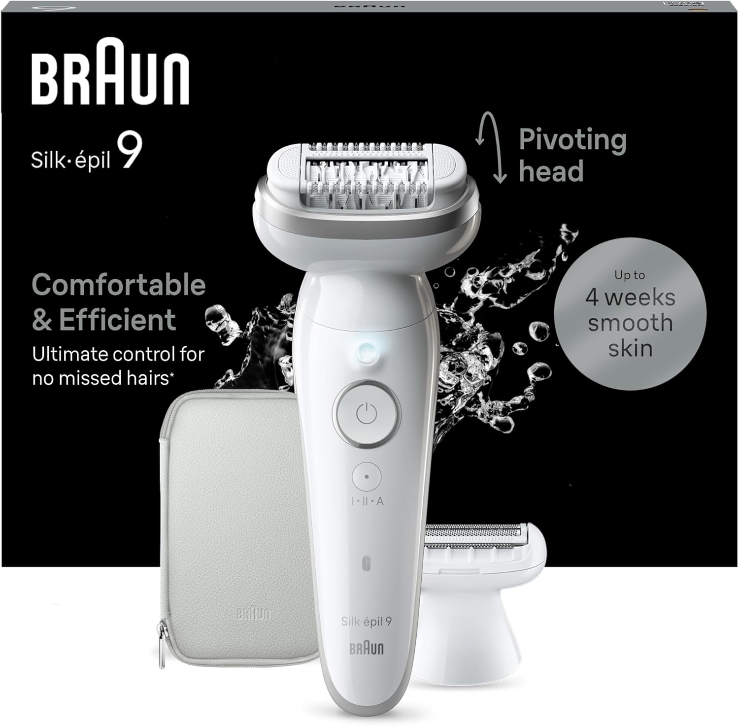 Épilateur Braun Silk-épil 9 : pour femmes en quête d'une peau douce longue durée, épilation facile et efficace
