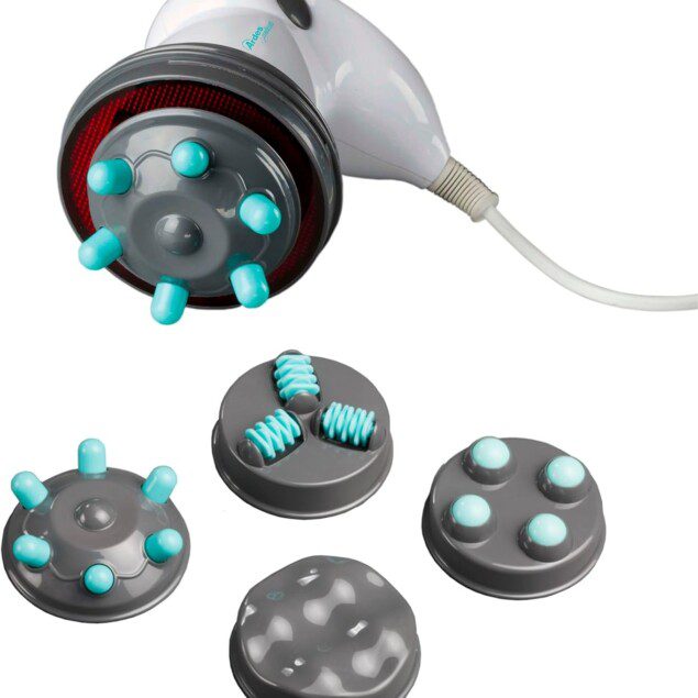 Appareil de massage professionnel anti-cellulite : pour des fessiers et jambes tonifiés avec chauffage infrarouge et accessoires interchangeables