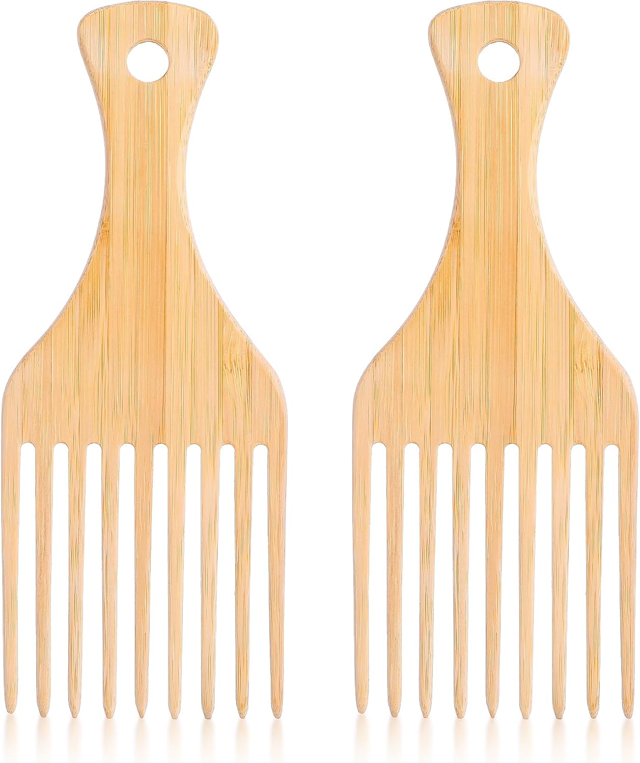 Peignes afro en bambou naturel : le duo idéal pour sublimer vos cheveux bouclés