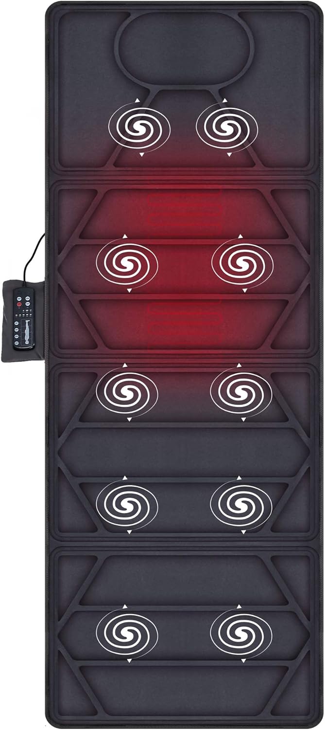 Matelas chauffant SNAILAX : tapis de massage dos et cou pour un bien-être ultime  Offrez à votre corps un moment de détente avec ce masseur électrique à 10 moteurs vibrants et chauffage réglable, idéal pour hommes et femmes à Noël.