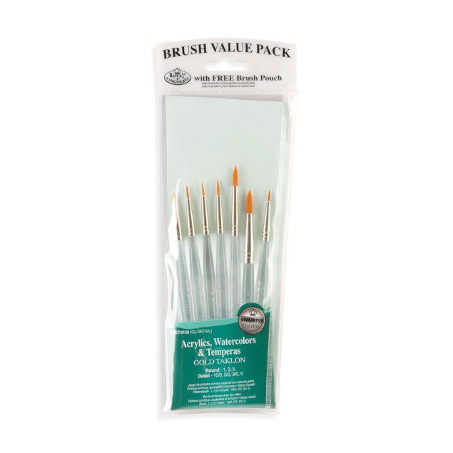 Set de pinceaux détail Taklon Or : l'outil parfait pour les artistes amateurs et professionnels