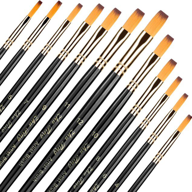 Pinceaux acryliques : set de 12 pinceaux de qualité pour artistes et amateurs Découvrez notre ensemble de 12 pinceaux acryliques, spécialement conçus pour les artistes et les passionnés de peinture, qu'ils soient adultes ou enfants. Grâce à leurs poils en nylon et synthétiques, ces pinceaux offrent une excellente précision et une grande polyvalence pour toutes vos créations, qu'il s'agisse de peinture acrylique, aquarelle ou à l'huile. Libérez votre créativité avec cet outil essentiel qui facilite l'application des couleurs et garantit des résultats époustouflants !