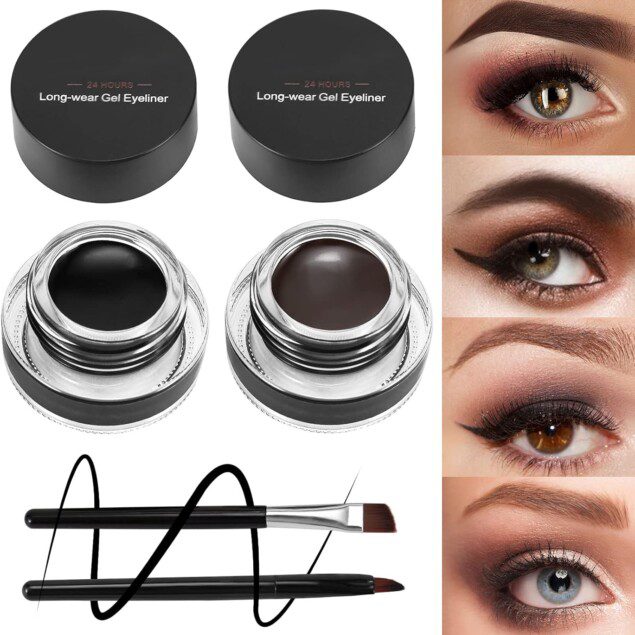 Eyeliner gel couleur longue durée : le duo parfait pour un regard captivant Pour les passionnées de maquillage, sublimez vos yeux avec cet ensemble complet incluant pinceaux