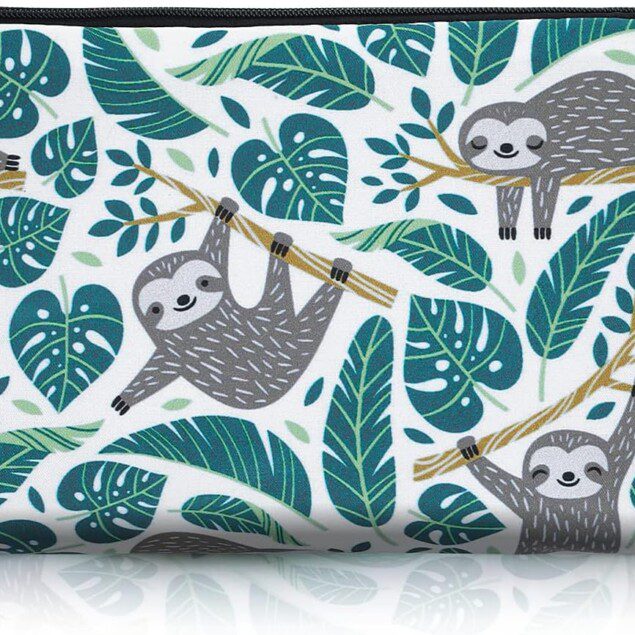 Trousse à maquillage en toile : l'organiseur de sac idéal pour adolescentes en voyage   Pochette à fermeture éclair pour un rangement beauté pratique et élégant