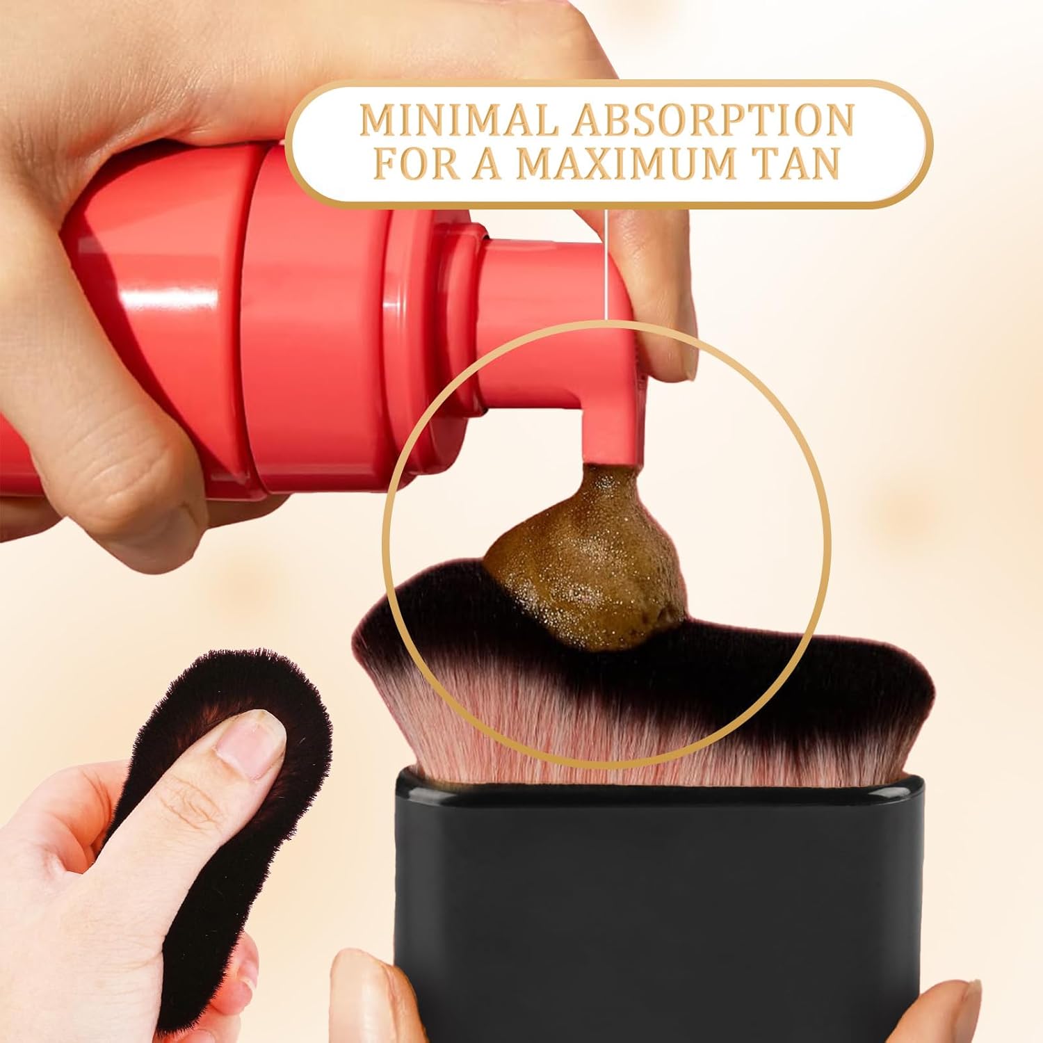 Pinceaux autobronzants : lot de 2 pour un bronzage parfait et un maquillage sans traces – Image 3