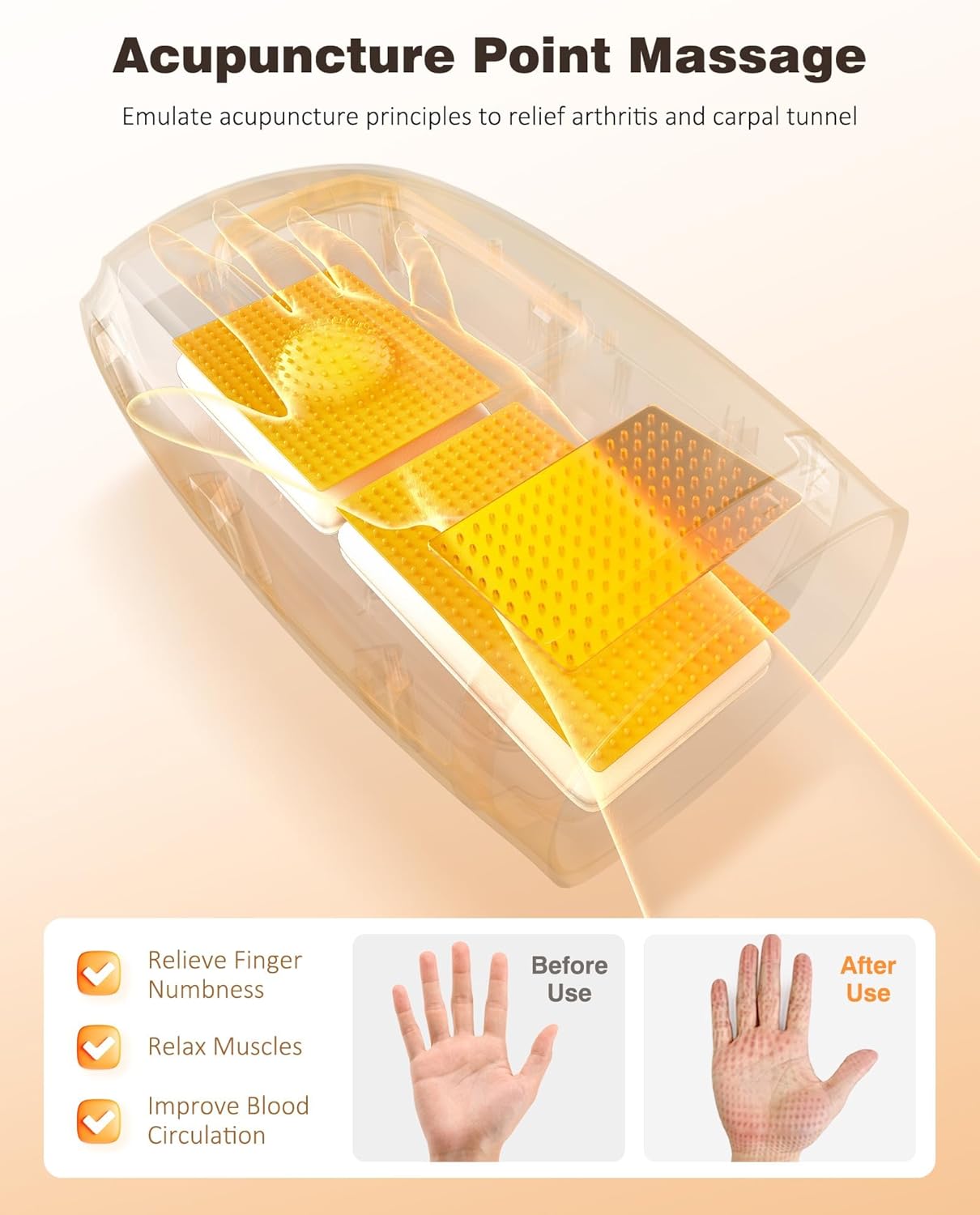 Masque de massage : le masseur de mains sans fil pour soulager l'arthrite et le syndrome du canal carpien Un cadeau d'anniversaire idéal pour femmes, alliant chaleur et compression pour un bien-être optimal – Image 6