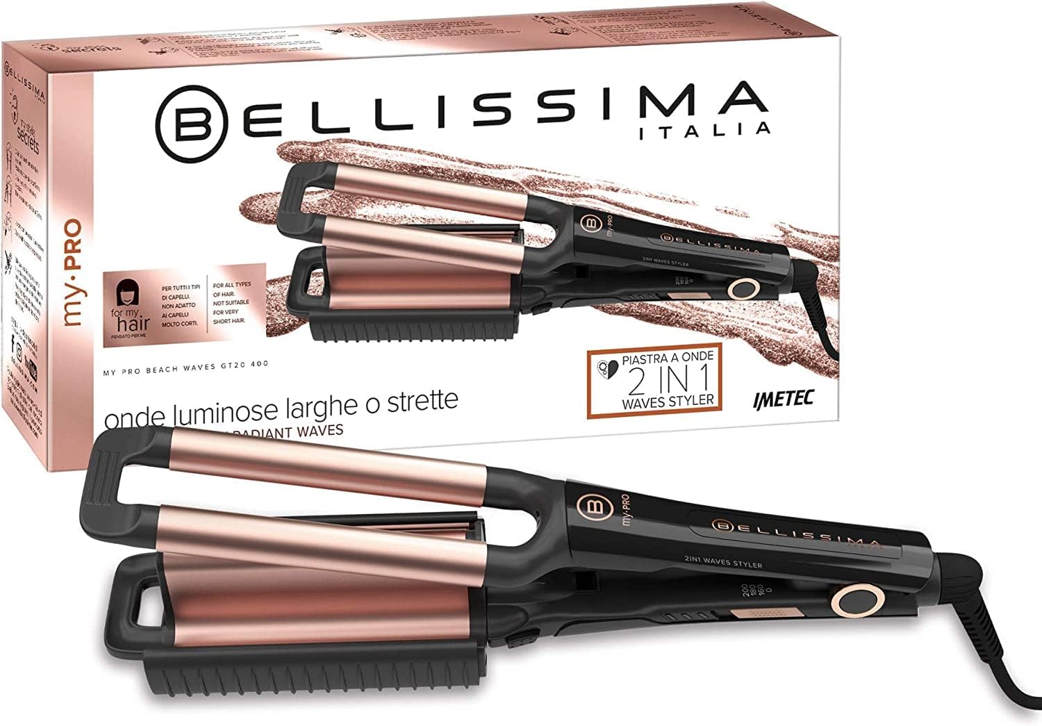 Fer à friser pour les passionnés de coiffure : créez des boucles larges et serrées avec un effet naturel Découvrez le boucleur 3 têtes en céramique avec contrôle de température pour un style à la plage parfait