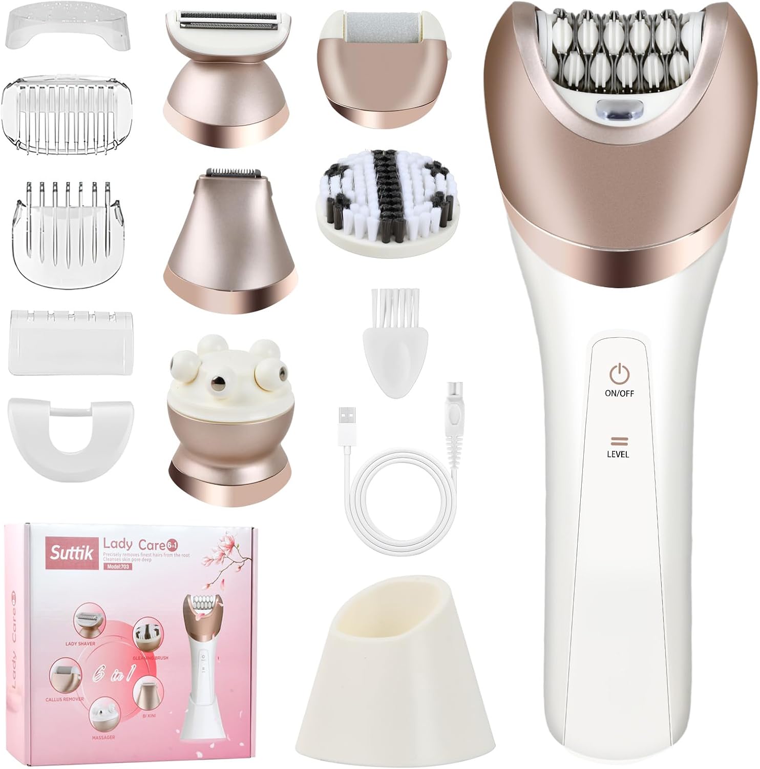 Rasoir Électrique Focenat 6 en 1 pour Femmes - Douceur et Précision