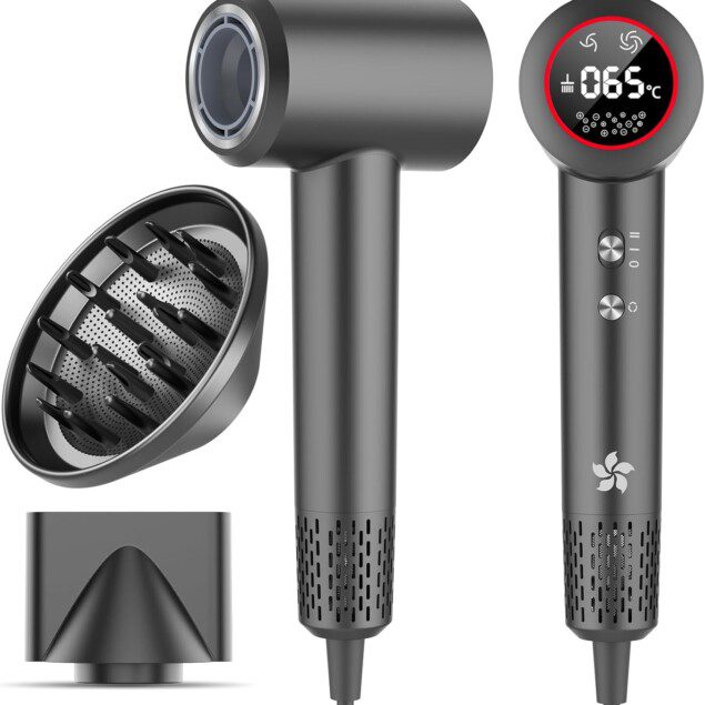 Sèche cheveux professionnel : le partenaire idéal pour un séchage rapide et silencieux à 57 dB Pour les voyageurs exigeants, avec diffuseur et technologie ionique pour des cheveux éclatants