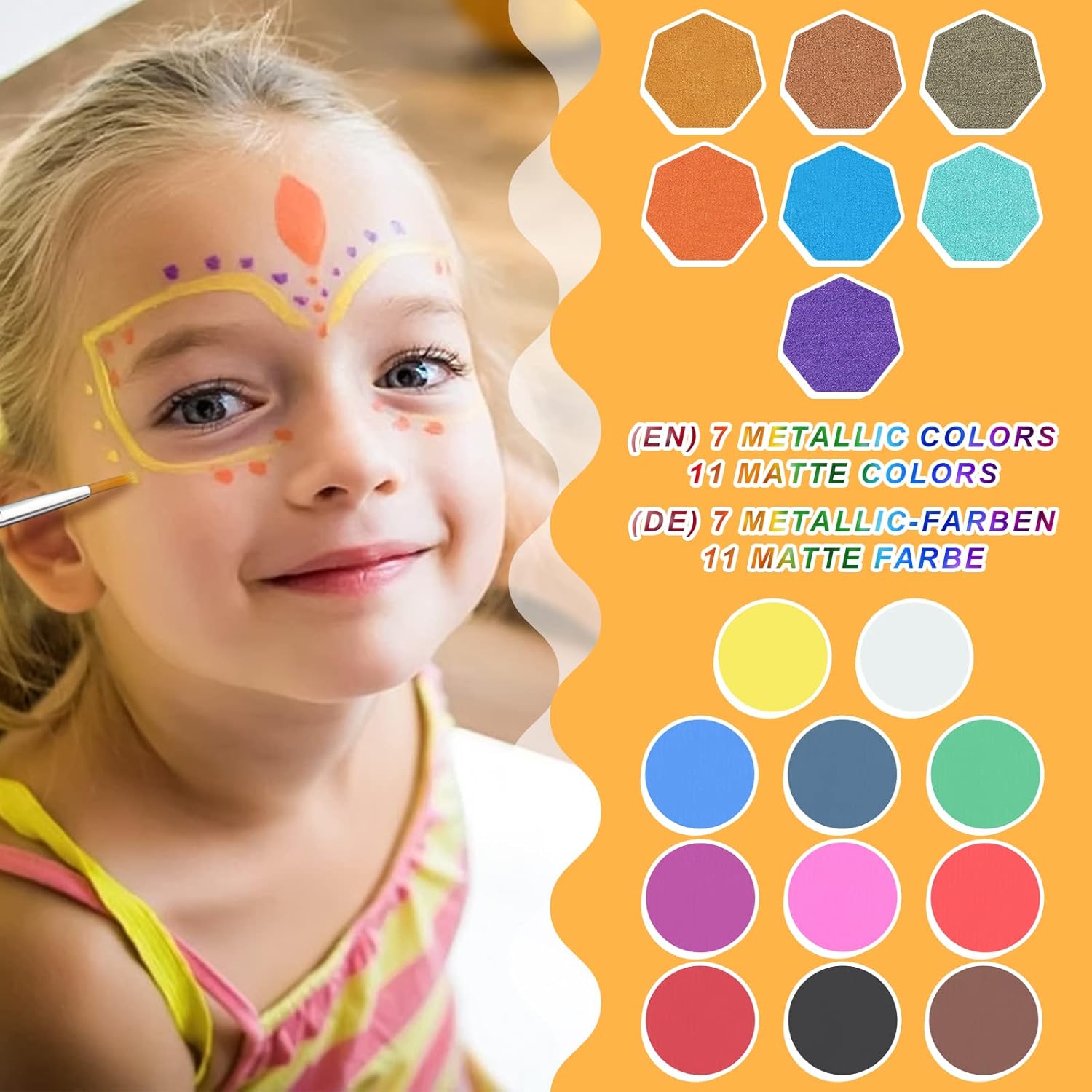 Palette de maquillage enfant : 18 couleurs pour un carnaval, Halloween et plus – Image 6