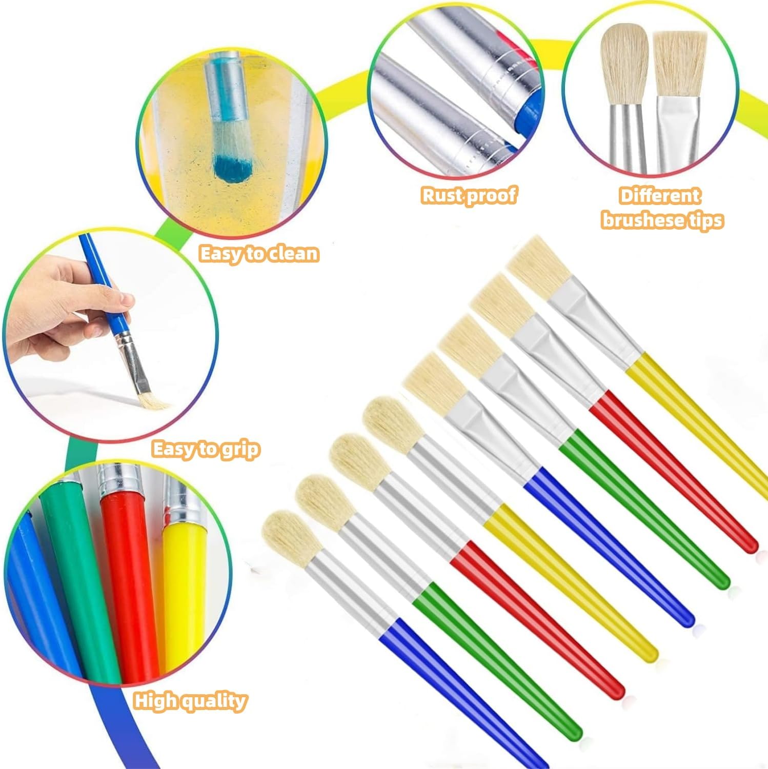 Ensemble de pinceaux pour enfants : l'outil idéal pour initier les tout-petits à la peinture artistique en classe – Image 3