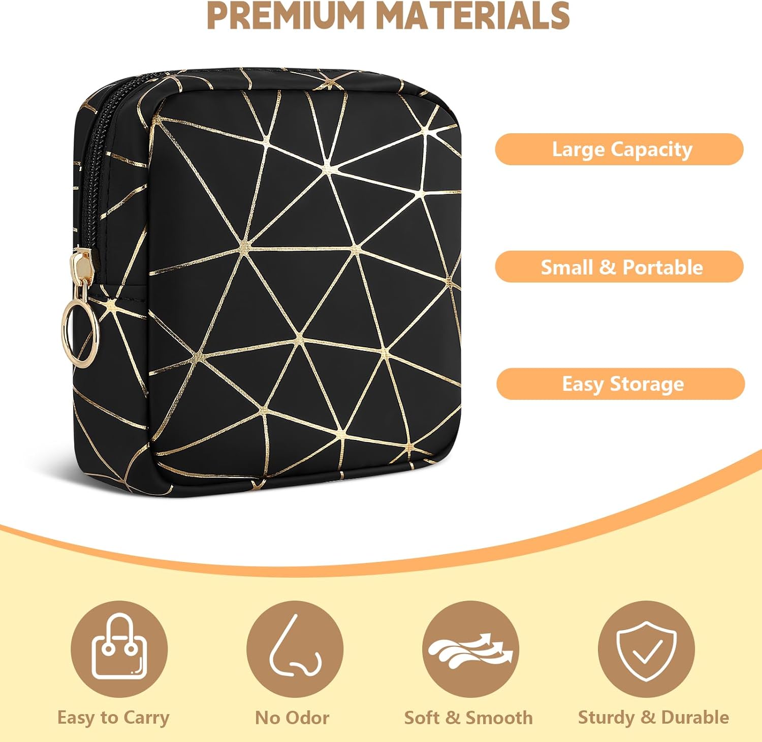 Pochette maquillage pour femme : élégante trousse en cuir synthétique pour un rangement pratique et stylé des cosmétiques – Image 4