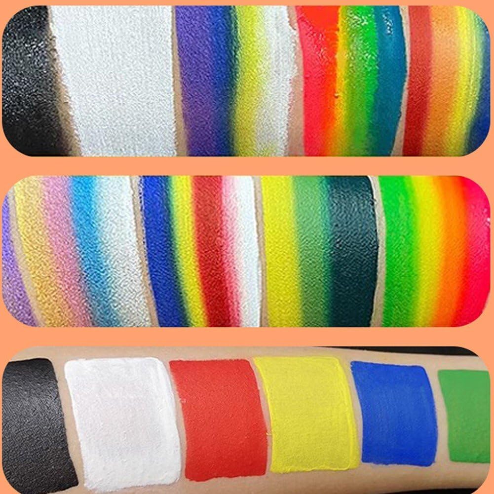 Palette de maquillage professionnelle arc-en-ciel : kit de maquillage non toxique pour enfants et adultes, idéal pour Halloween et les fêtes – Image 6