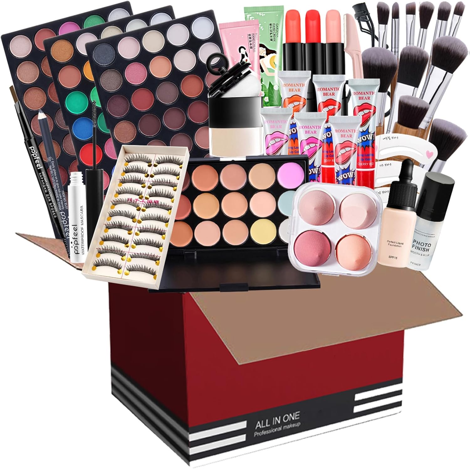 Coffret maquillage complet pour femmes : 50 pcs de produits professionnels pour sublimer votre beauté au quotidien