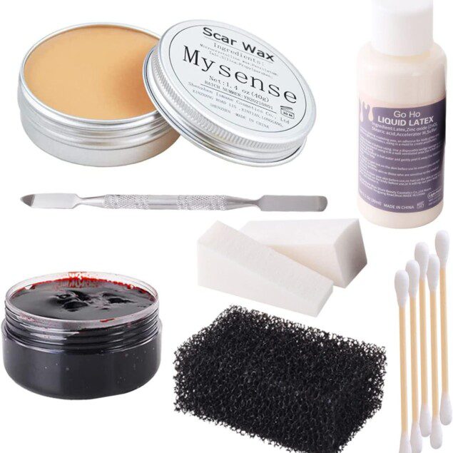 Kit de maquillage liquide en latex pour faux cicatrices et brûlures : créez des effets réalistes avec gel de sang coagulé et accessoires