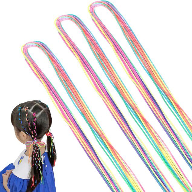 Cordes de cheveux colorées : 30 accessoires arc-en-ciel pour femmes et filles, idéaux pour vos tresses et vos fêtes