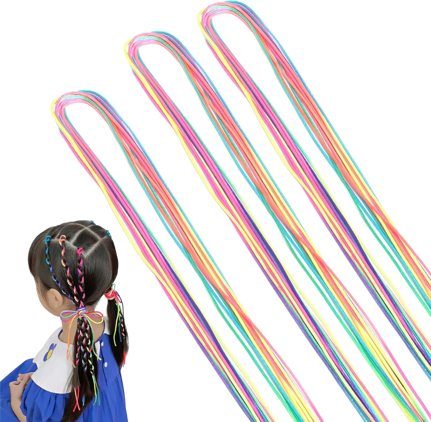 Cordes de cheveux colorées : 30 accessoires arc-en-ciel pour femmes et filles, idéaux pour vos tresses et vos fêtes