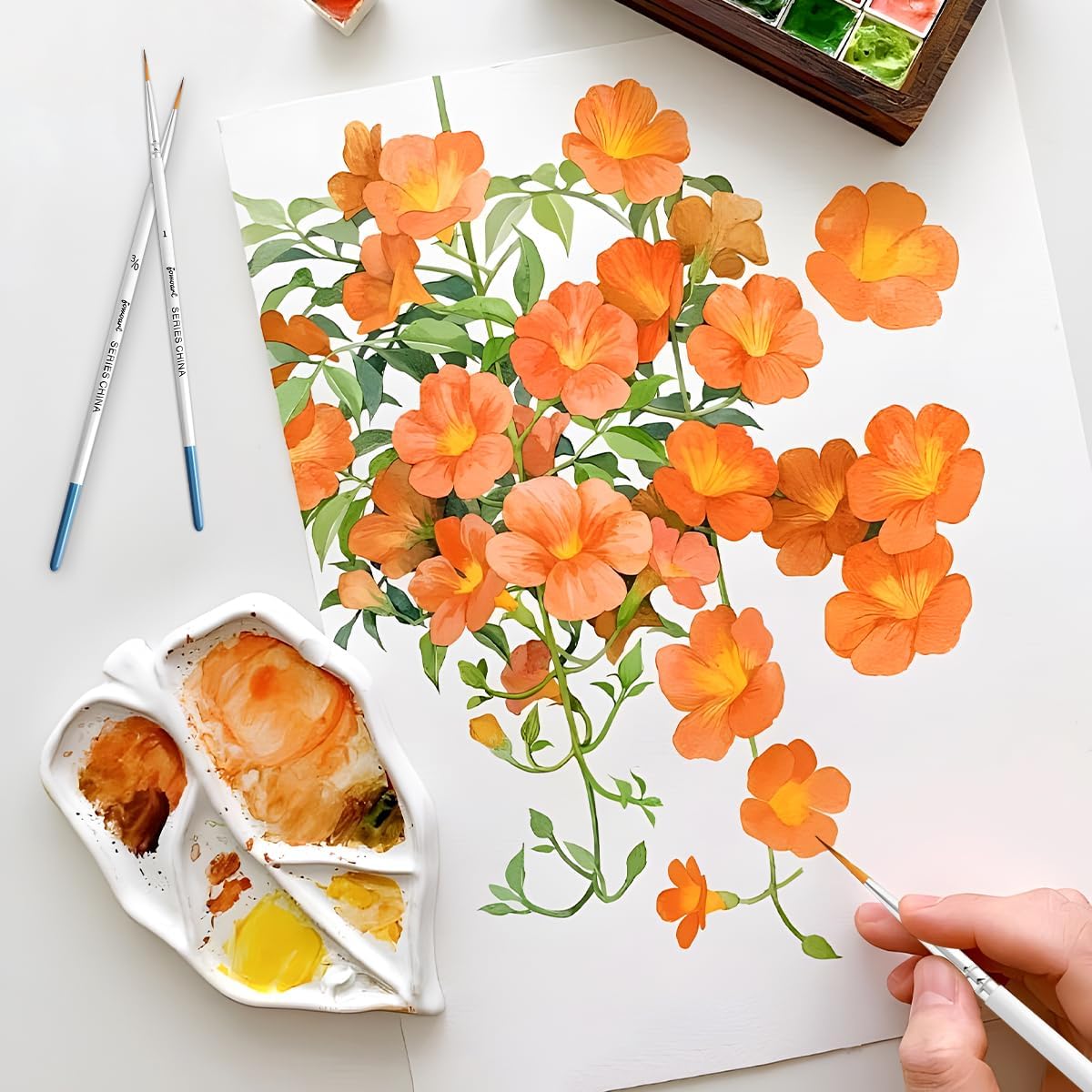 Pinceaux Rigger pour artistes : 6 pièces idéales pour peindre des lignes fines et détaillées Pour la peinture acrylique, aquarelle et la décoration des ongles – Image 5