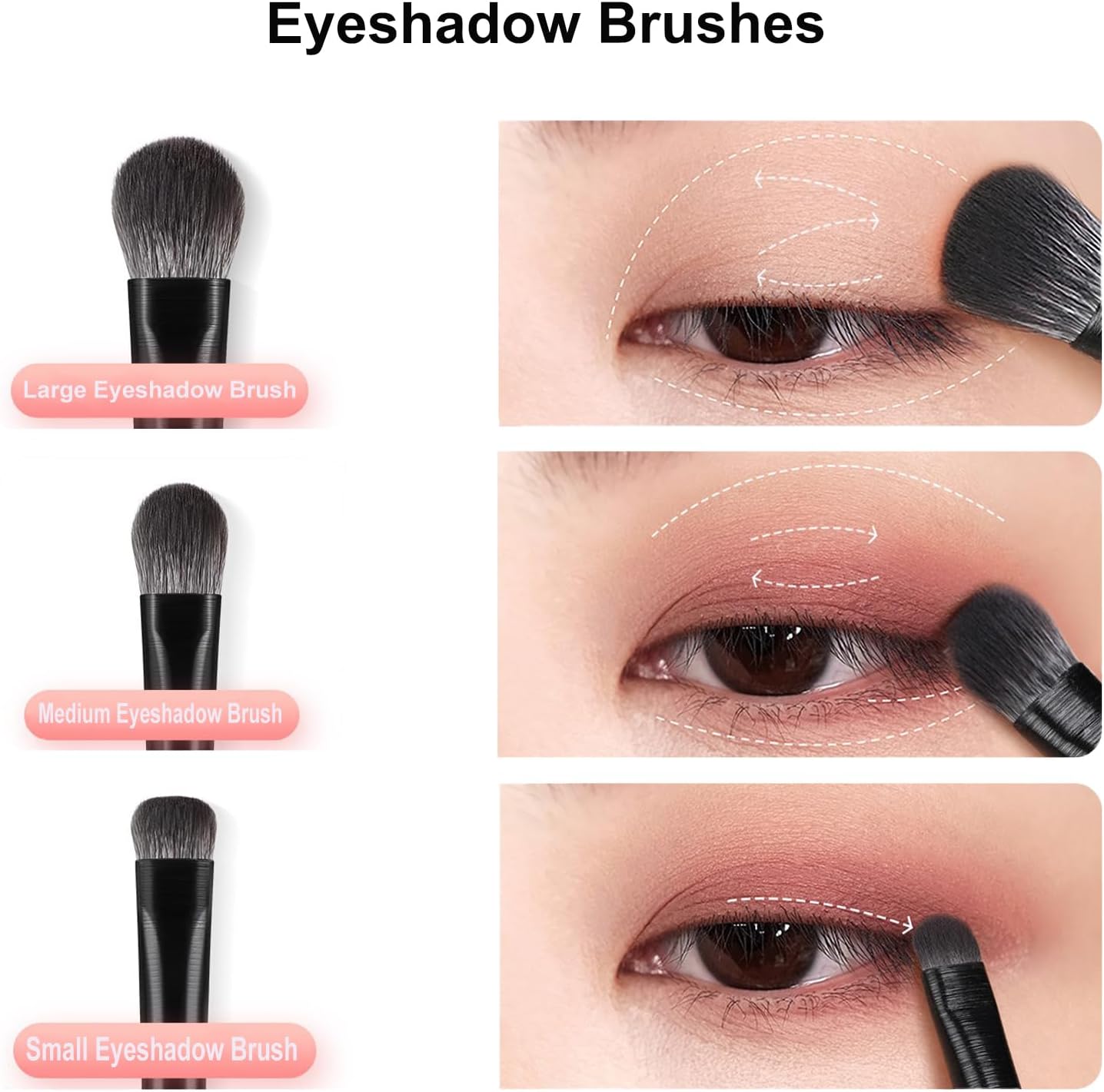 Pinceaux maquillage yeux : ensemble de 8 pinceaux professionnels pour un maquillage délicat et sans résidus – Image 2