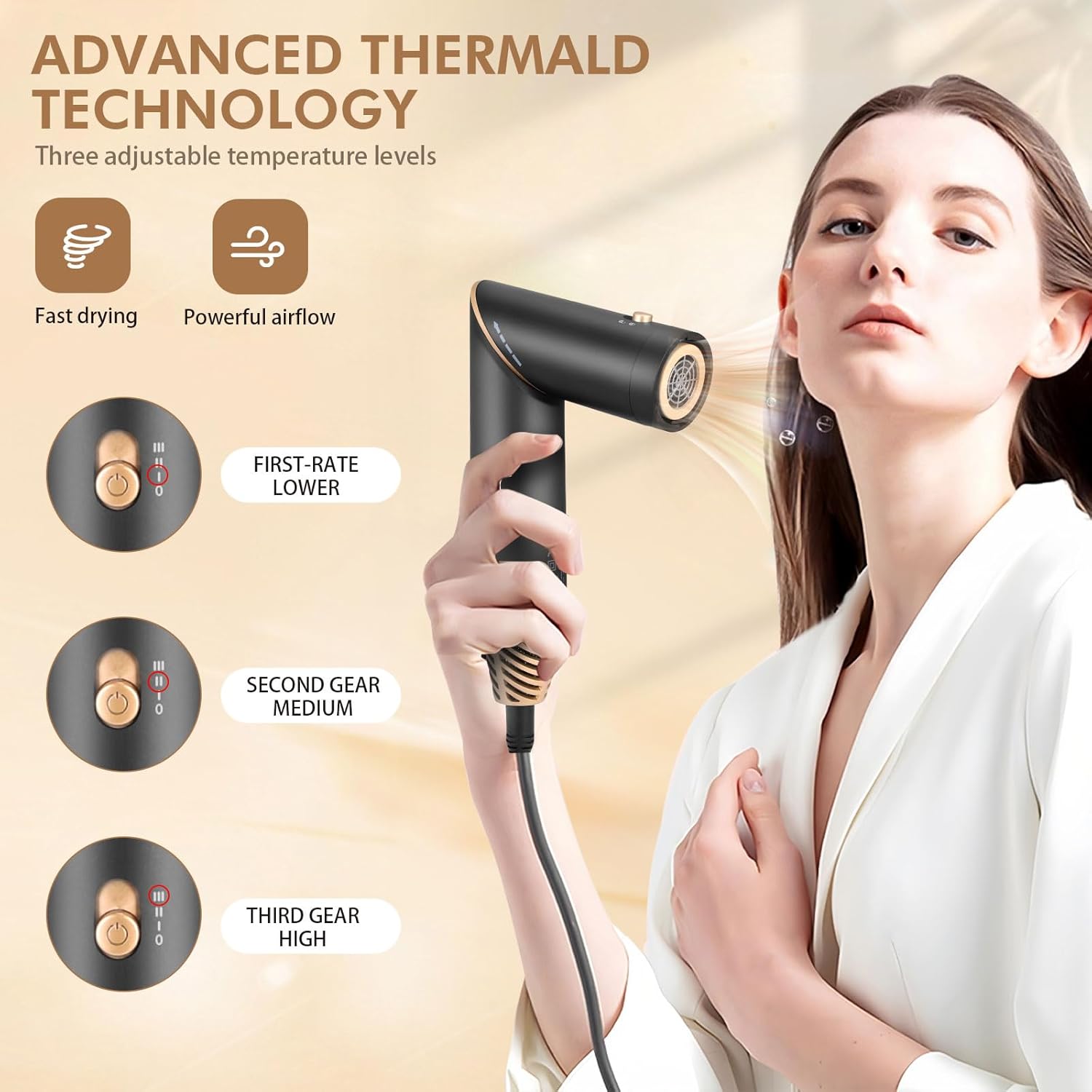 Air styler 6 en 1 : brosse soufflante pour un séchage et un coiffage parfaits Transformez vos cheveux avec cet outil multifonctionnel qui lisse, boucle et sèche en un seul passage – Image 4