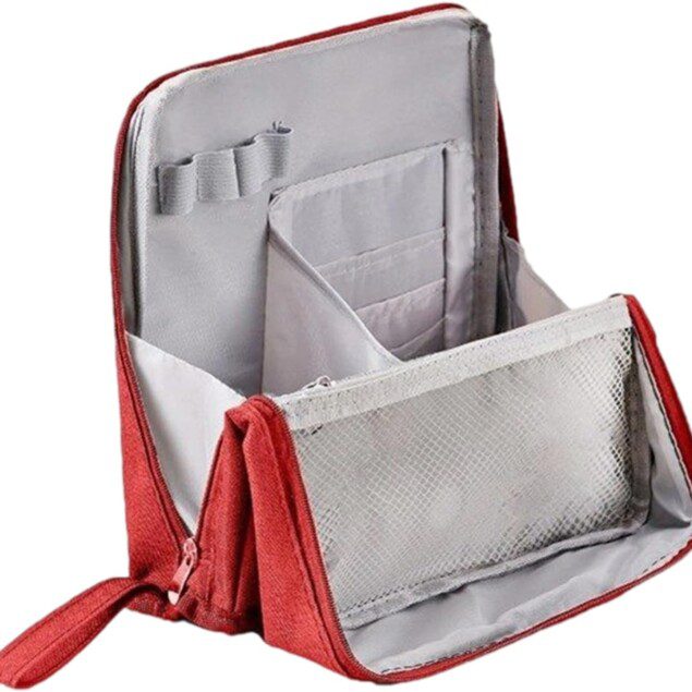 Trousse de maquillage verticale : grande capacité et résistante à l'eau pour les passionnées de beauté en déplacement