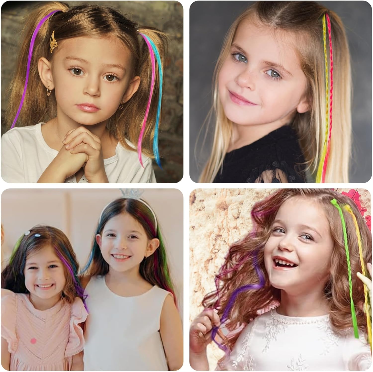 Extensions de cheveux avec clips : le kit idéal pour les filles et enfants, pour des coiffures éclatantes lors des fêtes – Image 7